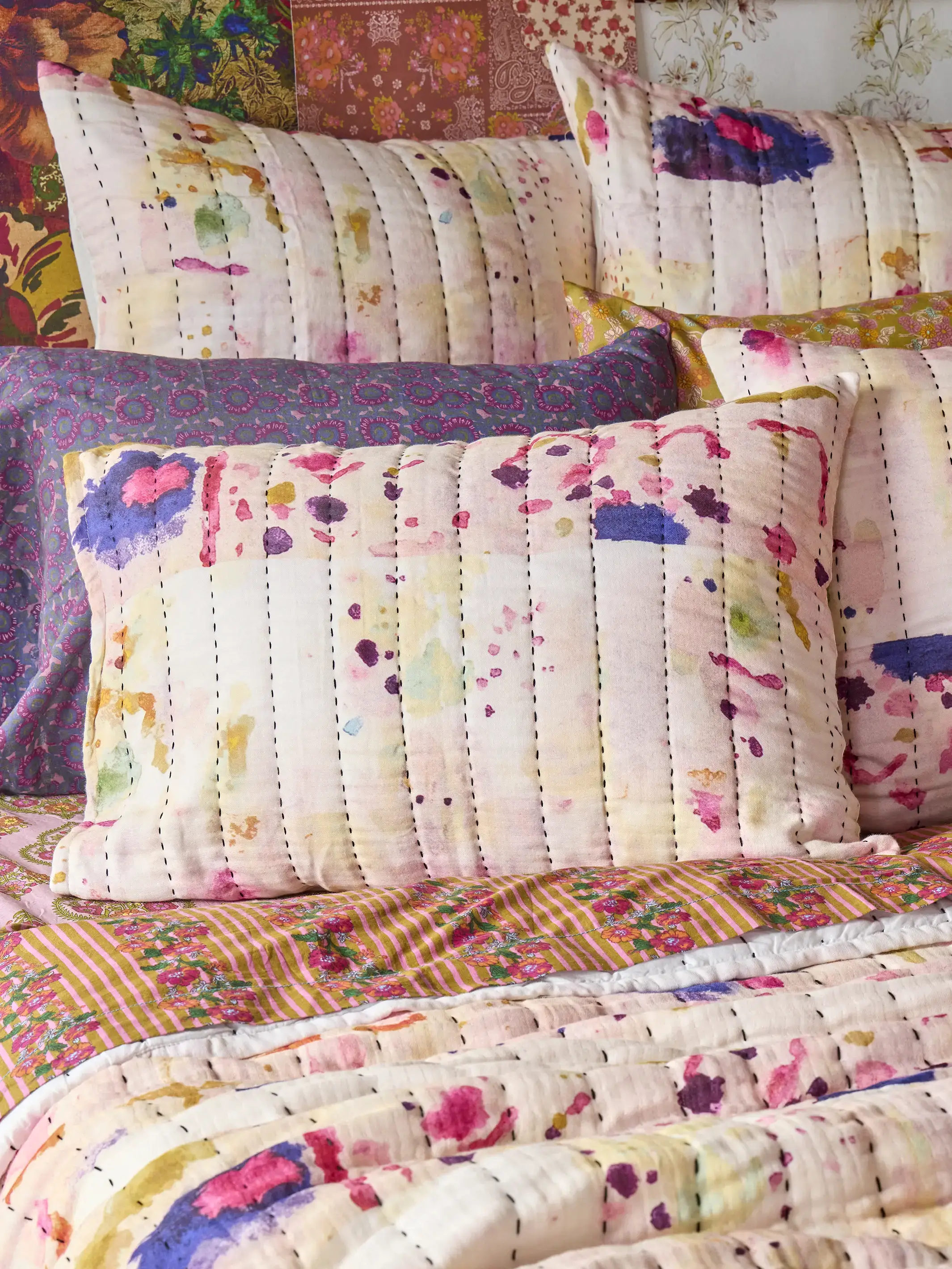 Cotton Gauze Euro Sham - Light Pink - Image 4