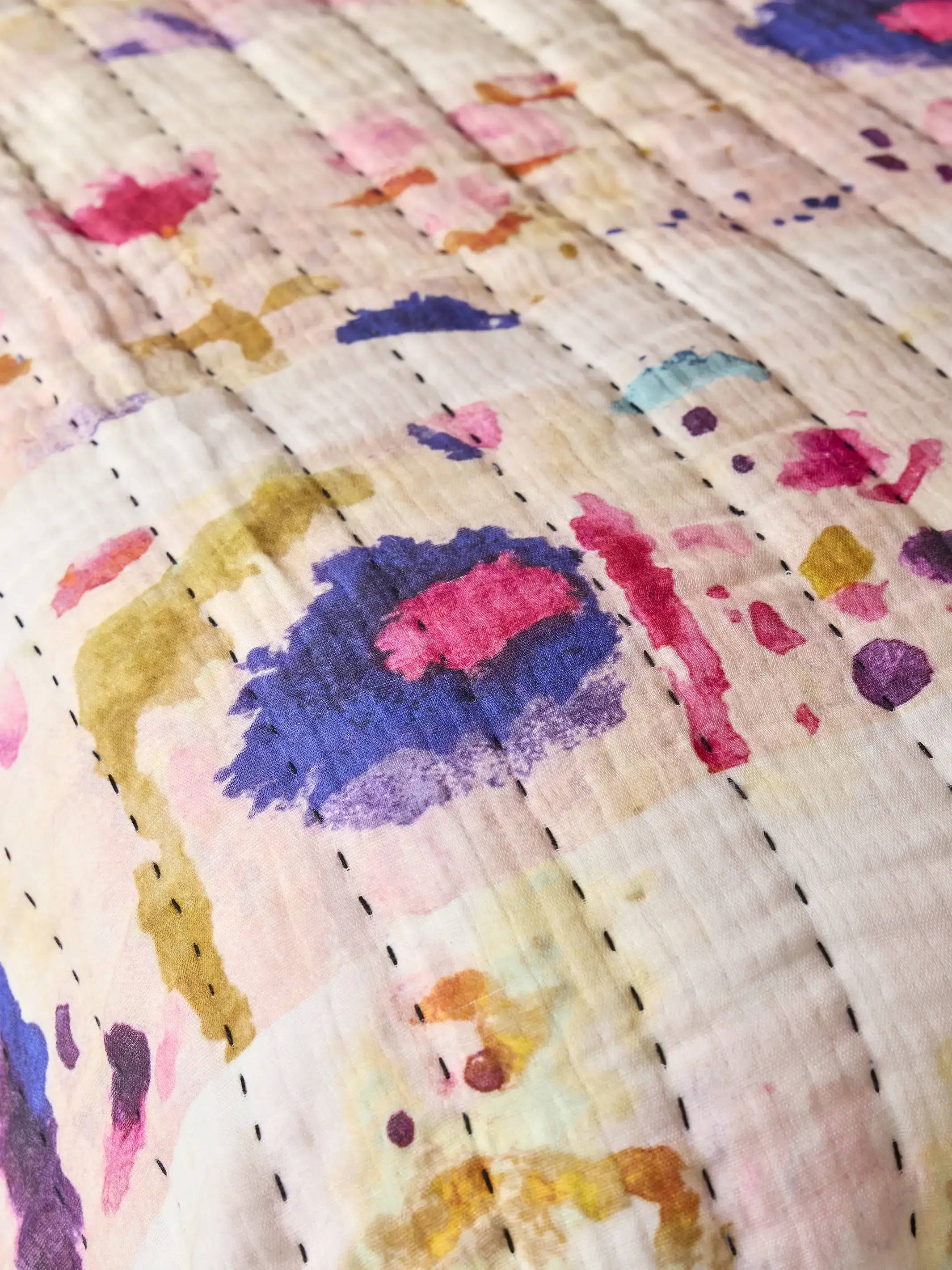 Cotton Gauze Quilt - Light Pink - Image 3