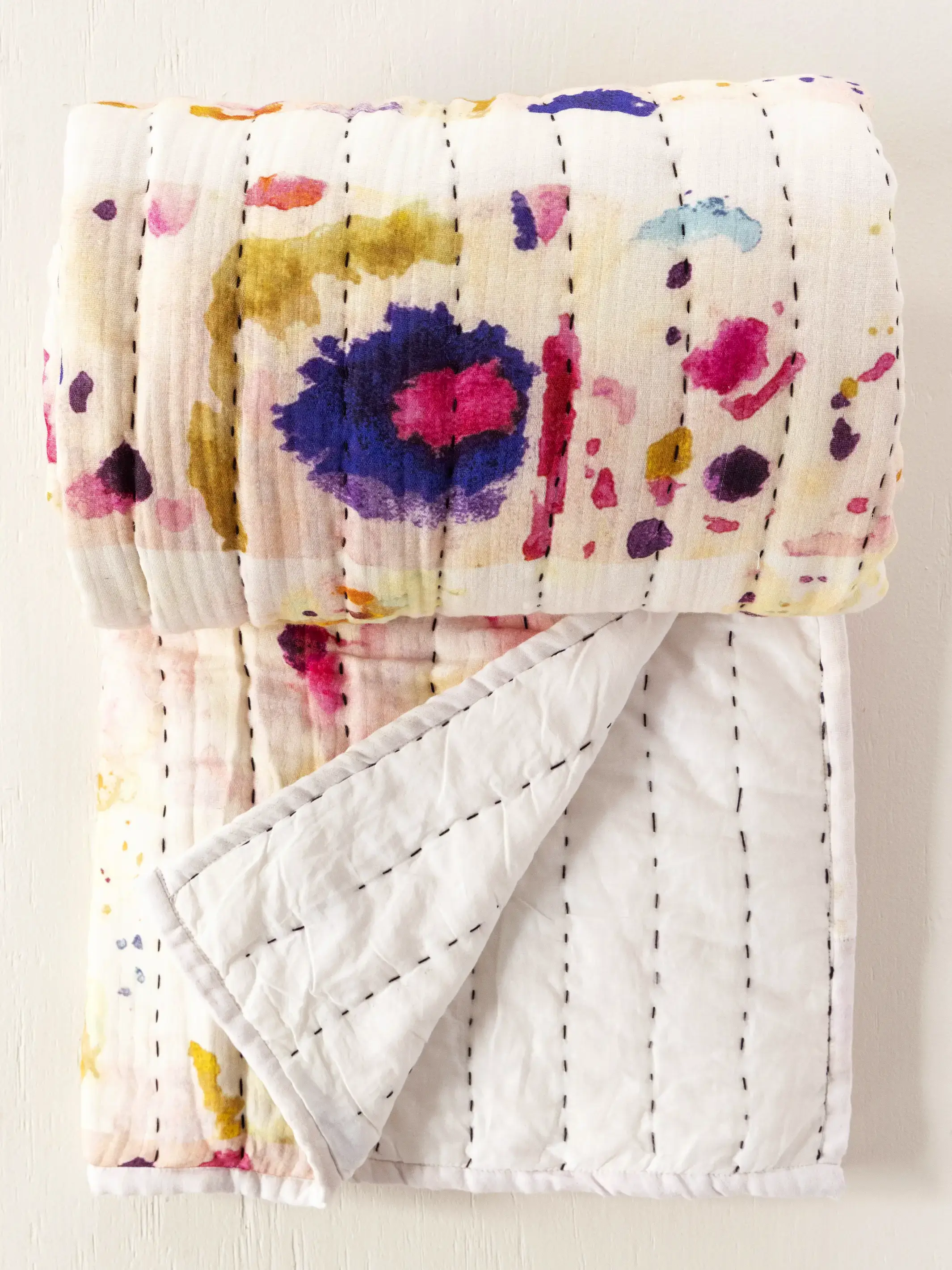 Cotton Gauze Quilt - Light Pink - Image 4
