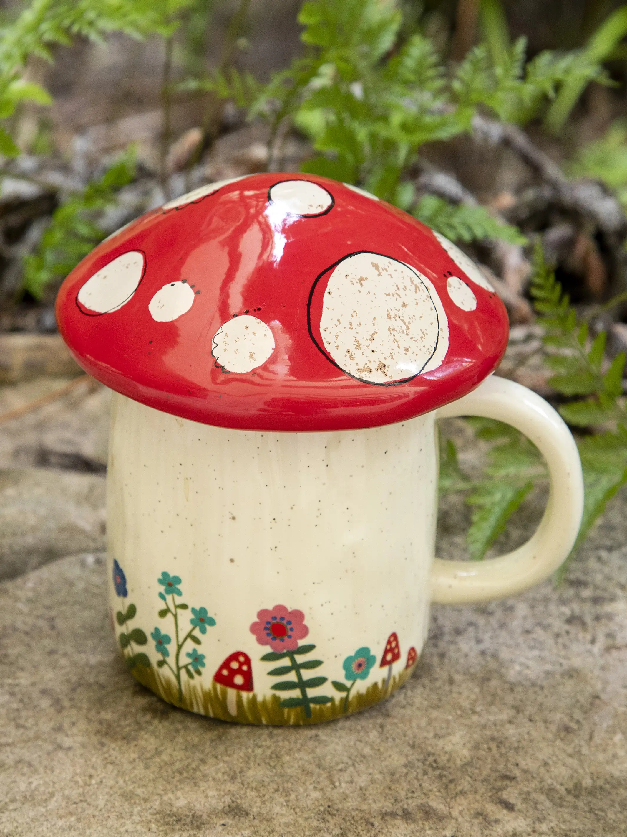 Lidded Mug - Mushroom