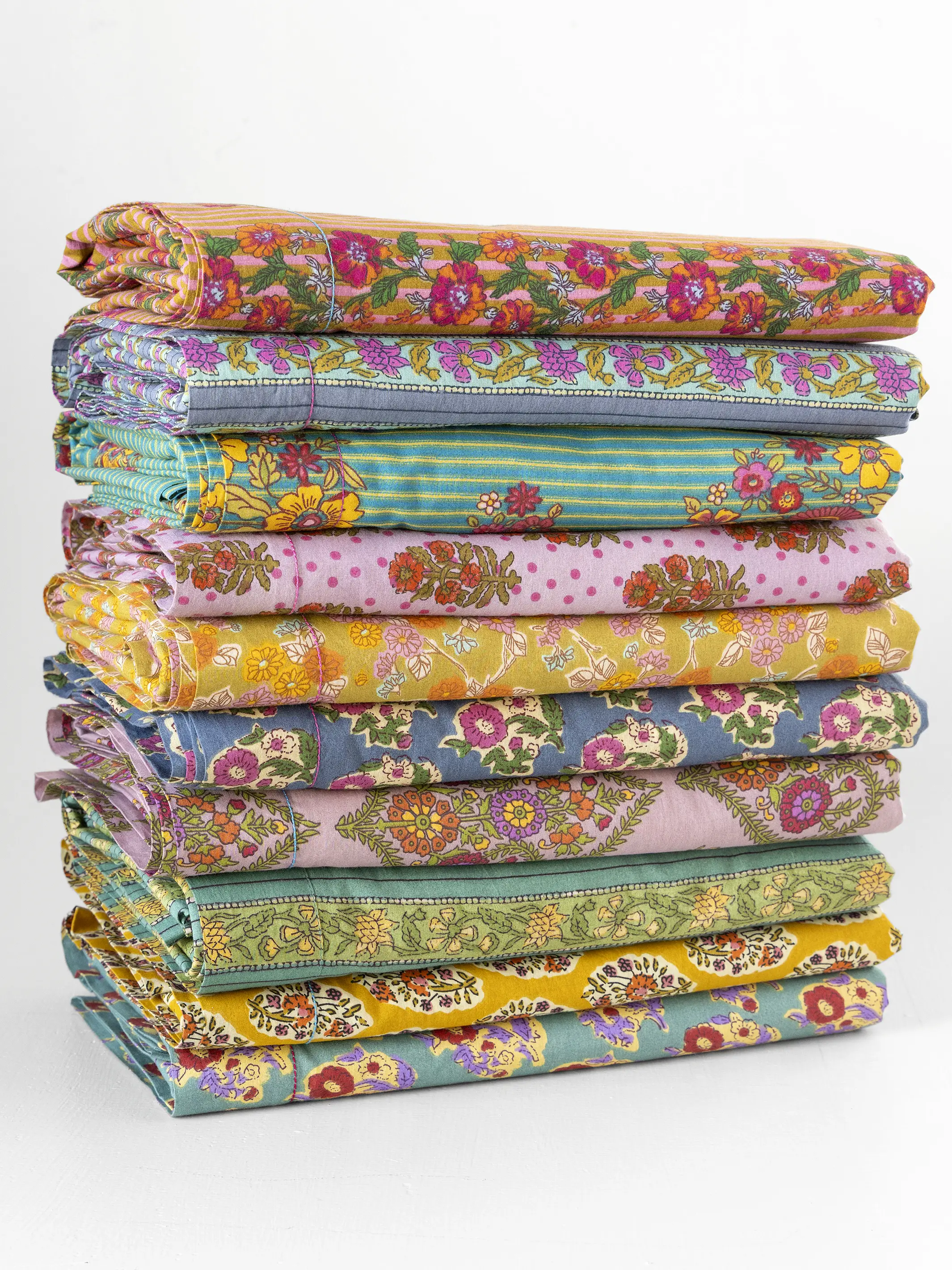 Mix & Match Cotton Fitted Sheet - Teal Vines - Image 4