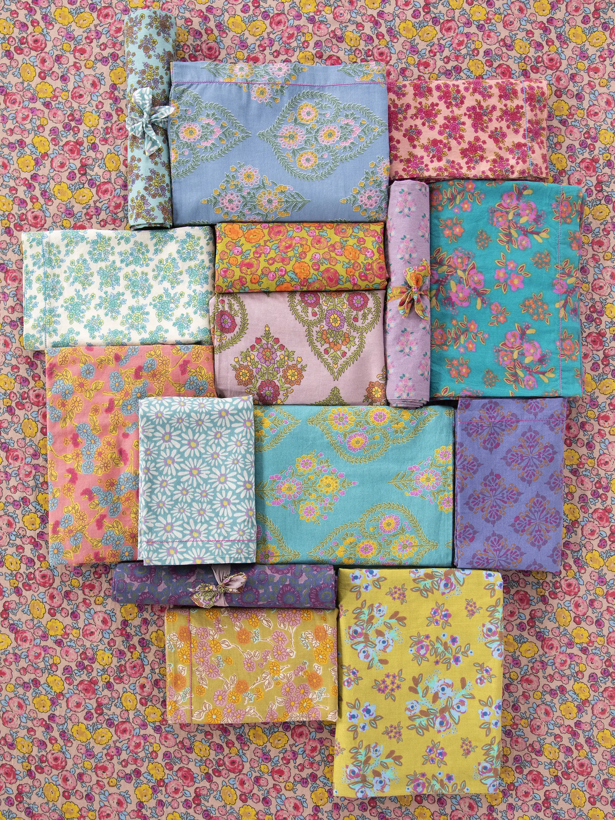 Mix & Match Cotton Flat Sheet - Plum Dahlia - Image 3