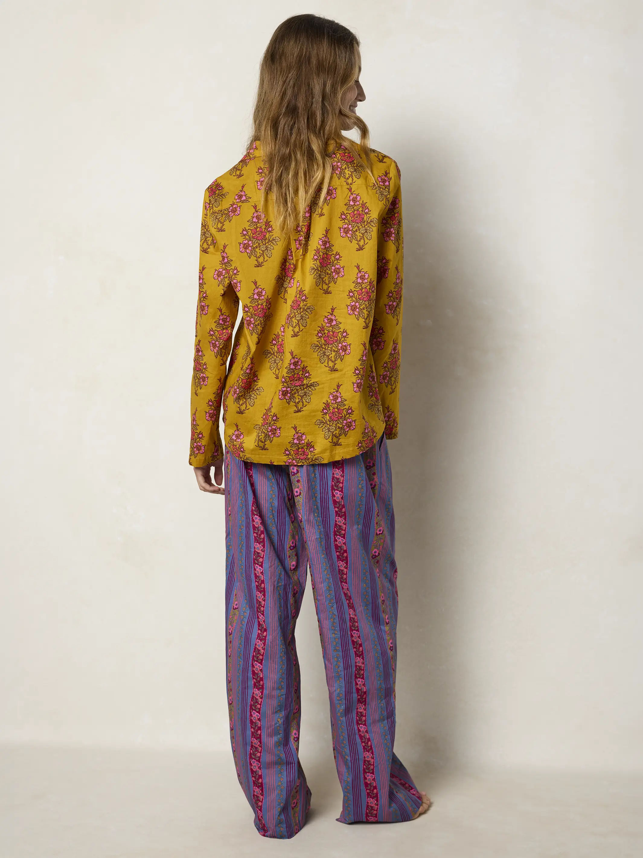 Mix & Match Cotton Pajama Pants - Retro Ribbons Navy - Image 7
