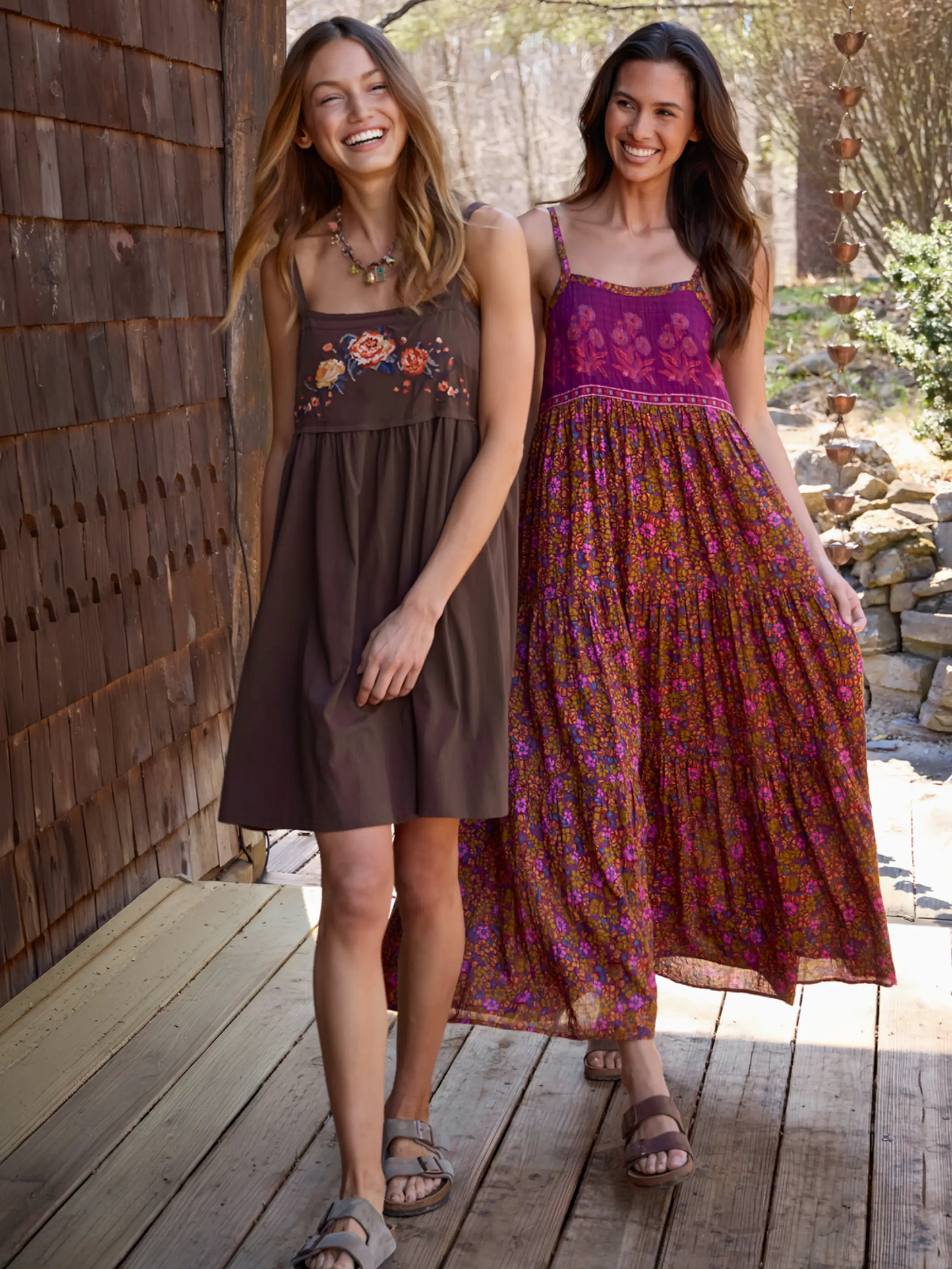 Patti Embroidered Mini Dress - Brown - Image 5