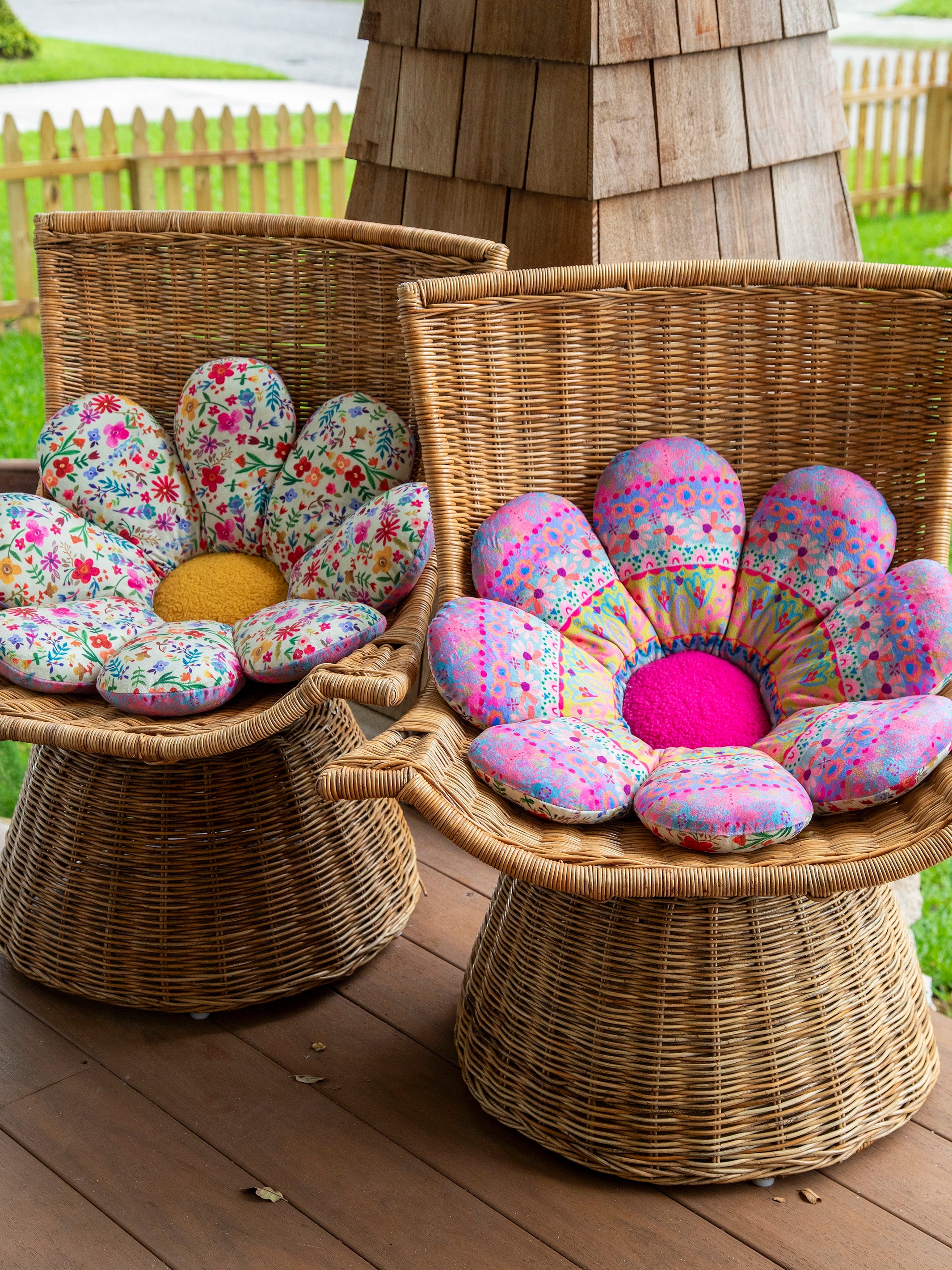 Reversible Seat & Floor Cushion - Flower - Image 2