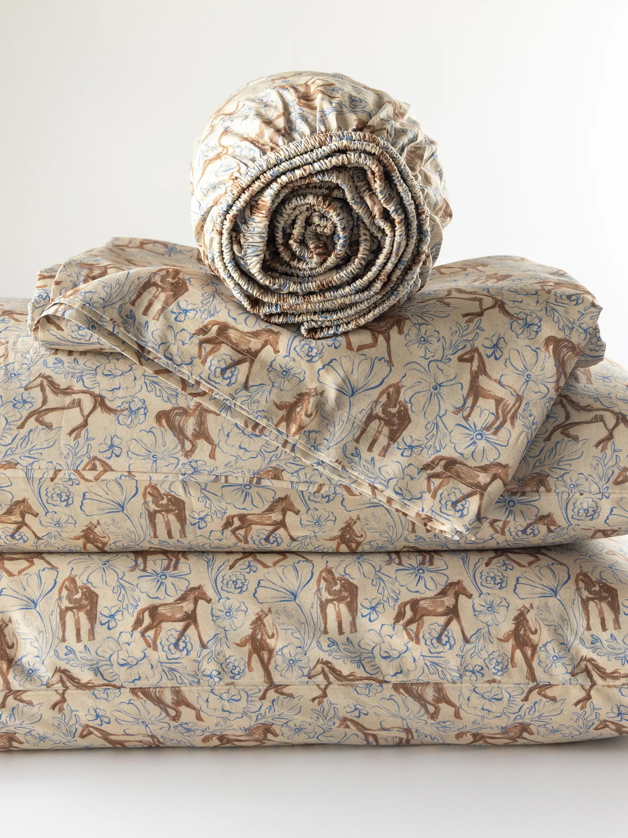 Sooo Soft Cotton Matching Sheet Set - Wild Painted Horses - Image 2
